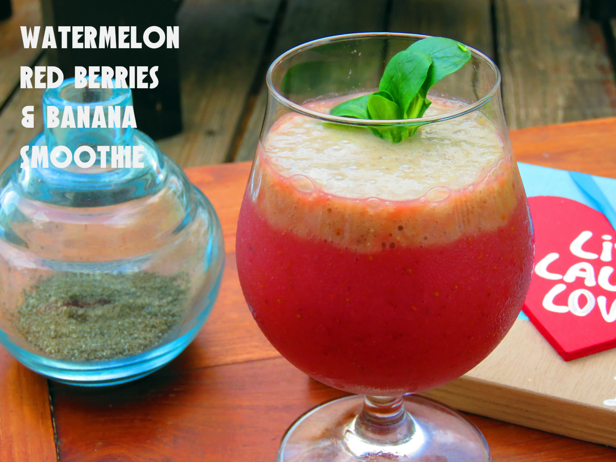 Watermelon Red Berries & Banana Smoothie