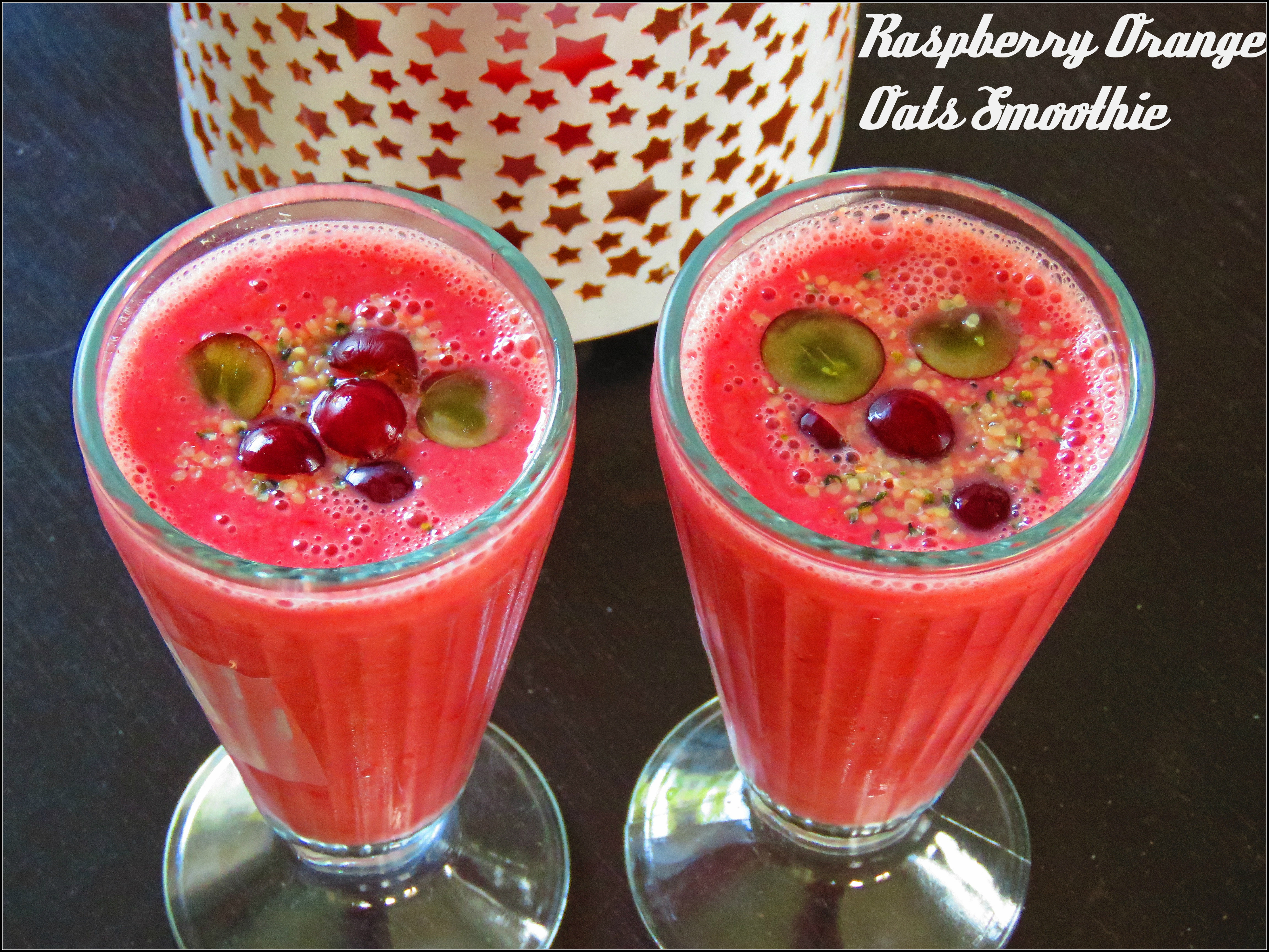 Raspberry Orange Oats Smoothie